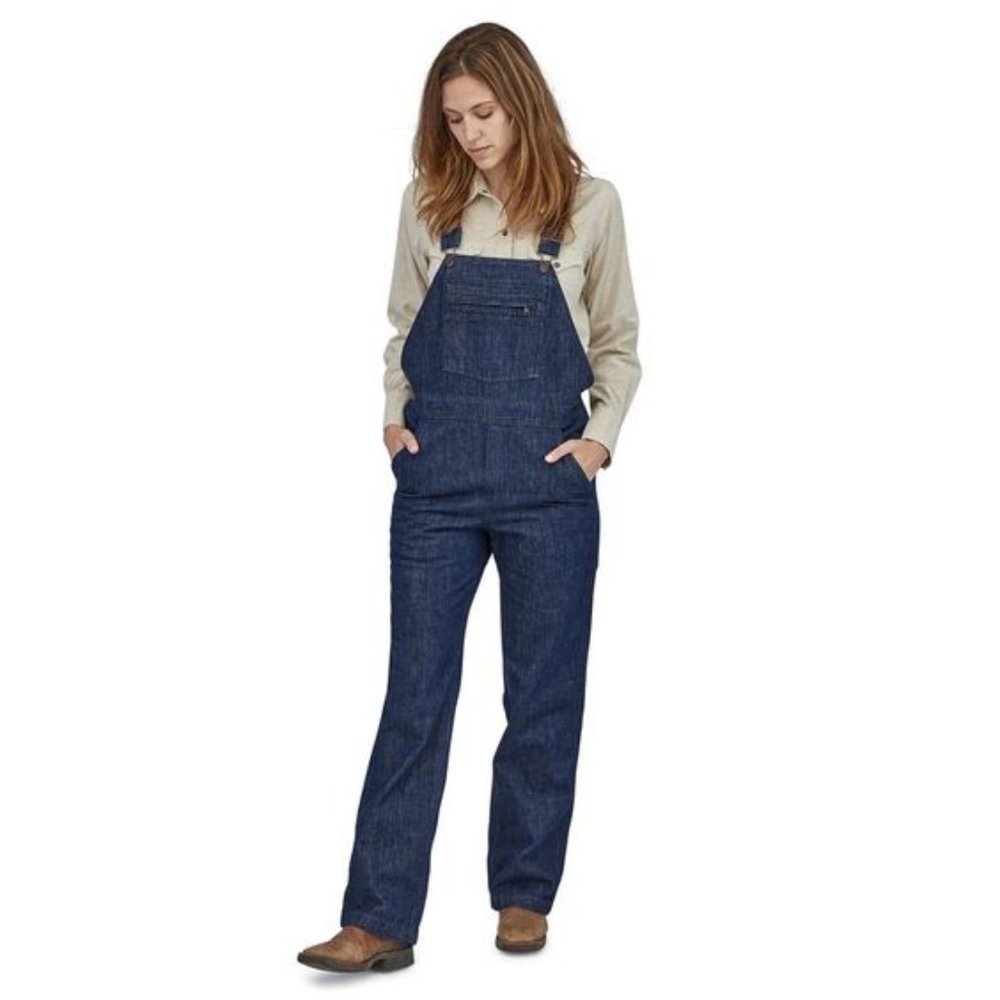 Patagonia Women's Dark Denim Iron Forge Jean Overalls Size M